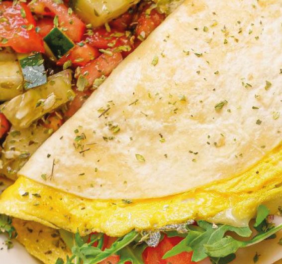 receitas económicas: omelete no wrap